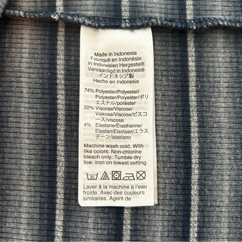 Striped Ribbed Tank Top - Blue - Picture 13 of 13